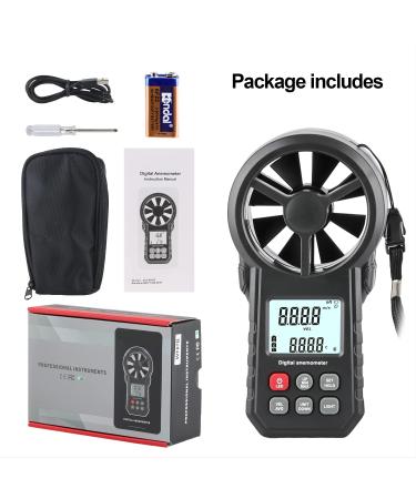 Buy Digital Anemometer | XRClif Wind Turbine Knife & Airflow Meter - USB & Bluetooth for Sailing Surfing & Kite Flying - Buy Online on GoSupps.com