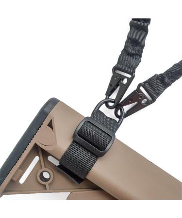 Adjust MiFZ 2 pieces Nylon Buttock Sling fastening belt to accept a 1-point loop or 2-point loop for rifles airsoft and shotgun.