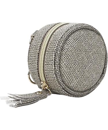 Anulely Leather Pacifier Holder Bag | PU Leather Binky Clip Pouch for Boys & Girls - Dark Gray Diaper Bag Accessory - Buy Online on GoSupps.com