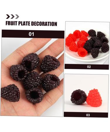 HEMOTON 40 Pcs Simulation Fruit Model Raspberries Models Fake Fruit Artificial Raspberry Simulated Fruit Adornment Imitation Fruit Ornaments Toy Wild Strawberries Pvc Child - Buy Online on GoSupps.com