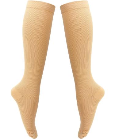 Zerodis Women's Compression Stockings with Zipper - 15-20 mmHg Support for Varicose Veins (XXL) | Promotes Blood Circulation - Buy Online on GoSupps.com