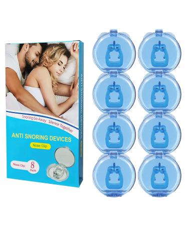 Anti Snoring Devices Anti Snoring Nose Clip Silicone Magnetic Stop Snoring Nose Clip Help Improve Snoring and Provide Quiet and Comfortable Sleep White(8pc)