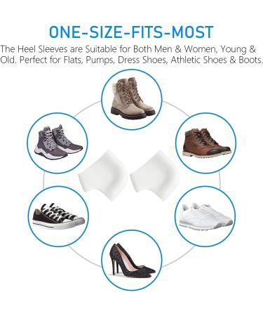 YIAGUN Gel Heel Protection Sleeve - Relief for Heel Pain, Plantar Fasciitis, Dry Heel - 1 Pair - Buy Online on GoSupps.com