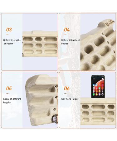 Premium Rock Climbing Hangboard with Jugs, Edges, Slopers, and Pockets - CJ-HB2112BX - Buy Online on GoSupps.com