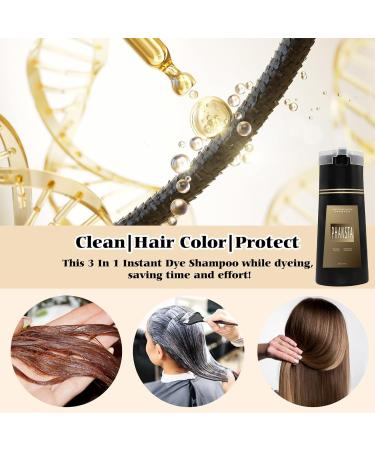 Nova Hair Dye Instant Hair Color Shampoo for Black Hair Magic Hair Dye Shampoo Long Lasting for Men and Women (Light Brown) - Buy Online on GoSupps.com