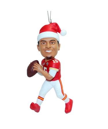 FOCO - Kansas City Chiefs 4" Elf Player Resin Christmas Tree Ornament Patrick Mahomes