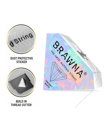 White 12M Brow Mapping String for Precise Eyebrow Measuring - PMU Kit Essential - Microblading Supplies - Pre-Inked Thread 1 Count - Buy Online on GoSupps.com
