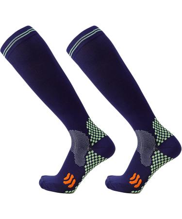 Luofang Compression Socks for Men & Women - Knee-High 23-32 mmHg Breathable 3D Padded Design for Optimal Blood Circulation - Buy Online on GoSupps.com