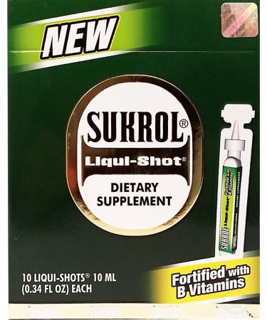Sukrol Liquid Shot Dietary Supplement 10 Units - Suplemento Multivitaminico (Pack of 1) 0.34 Fl Oz (Pack of 1) - Buy Online on GoSupps.com