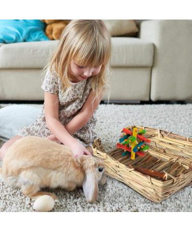 ANCLLO Portable Grass Bed Hand-Made Guinea Pig Grass Bed Play Bed for Chinchillas Rabbits and Other Small Animals - Buy Online on GoSupps.com