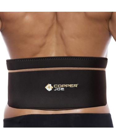 Copper Joe Back Brace for Lower Back Pain Relief, Back Support Belt Men and Women With Adjustable Black Velcro Lumbar Support Belt for Sciatica (Large/X-Large) Large/X-Large (Pack of 1)