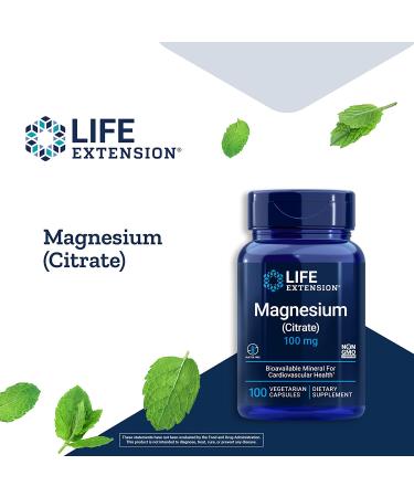 Life Extension Magnesium Citrate 160 mg â€“ 100 Vegetarian Capsules for Optimal Health - Buy Online on GoSupps.com