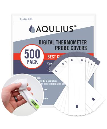 500 Pack Probe Covers for Oral & Digital Thermometer - Heavy Duty Disposable Sleeves for Safe & Sanitary Prevention of Cross-Contamination - Universal - Rectal Thermometer Covers