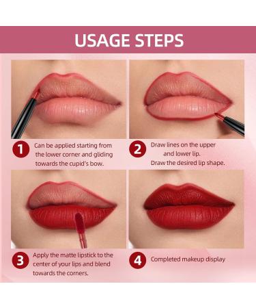 Lip Gloss Lipstick & Lip Liner Set | Long Lasting Formula | Vegan & Cruelty Free | Precise & Define | (02#) - Buy Online on GoSupps.com