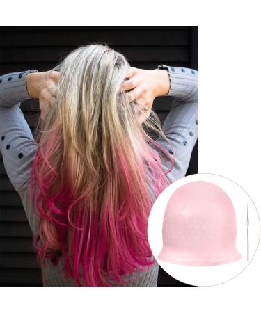 Silicone Highlight Cap for Women - Reusable Salon Hair Coloring Dye Cap in Pink - Buy Online on GoSupps.com