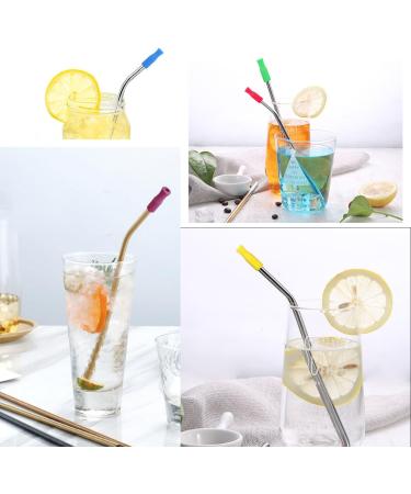 12PCS Multicolored Silicone Straw Tips - Food Grade Covers for 1/4 Inch Stainless Steel Straws - 6mm Outdiameter - Eco-Friendly Accessories - Buy Online on GoSupps.com