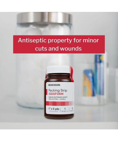 McKesson Sterile Iodoform Packing Strip - 1 in x 5 yds - 100% Cotton - 1 Count - Buy Online on GoSupps.com