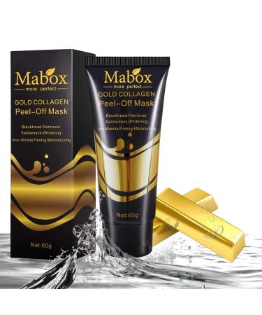 24K Gold Facial Mask - Anti-Aging Collagen Peel-Off Mask for Brightening & Firming Skin | Removes Blackheads & Discoloration - Buy Online on GoSupps.com