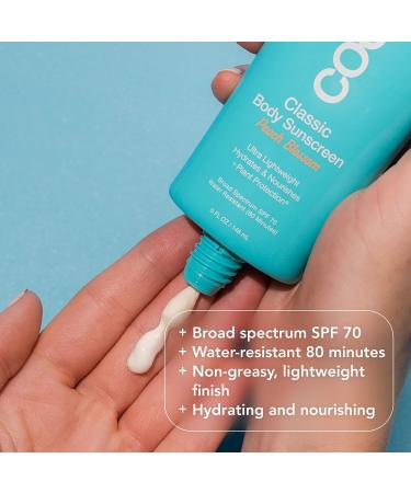 Coola Organic SPF 70 Sunblock Body Lotion - Peach Blossom - 5 Fl Oz | Dermatologist Tested, Vegan, Gluten-Free - Daily Skin Protection - Buy Online on GoSupps.com