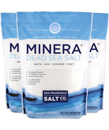 Minera Dead Sea Salt - 15 lb. (Qty 3 x 5 lb. Bags) Fine Grain