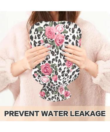 Hot Water Bottle with Cover - Leopard Print 2L Large Bag for Pain Relief & Cold Compress - International Shipping Available - Buy Online on GoSupps.com