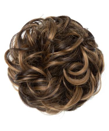 Jjstar 2-Piece Hair Part & Rubber Band Set Perfect Dutt Hair Ties for Messy Buns & Updos in Dark Brown & Golden for Women & Girls - Buy Online on GoSupps.com