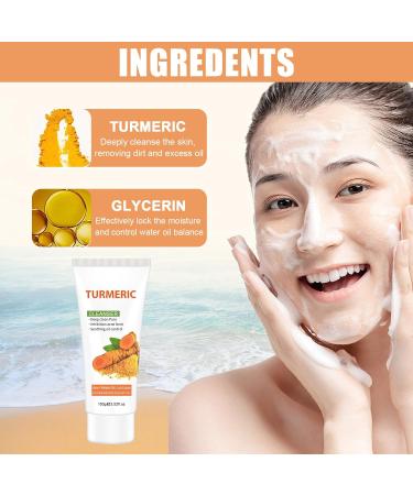 Buy Turmeric Facial Cleanser Set - Natural Face Wash Soap & 20pcs Cleansing Pads for Smooth Skin - Ideal for Men & Women - International Shipping Available - Buy Online on GoSupps.com