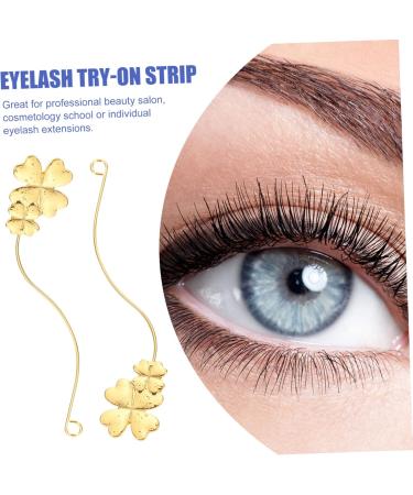 Amosfun 4pcs Eyelash Try-on Strip Gold Mascara False Eyelashes Applicator Tool Eyelash Holder Photo Frame 3d - Buy Online on GoSupps.com