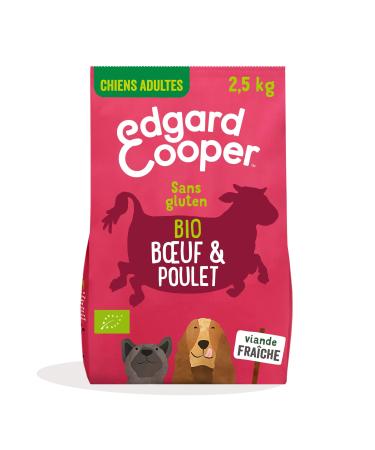 Edgard Cooper Dog Food (Organic Beef & Chicken 2.5kg) Grain Free Fresh Meat & Quality Protein Real Ingredients for Dogs Hypoallergenic No Added Sugars
