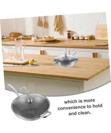 OUNONA Honeycomb Wok Non Stick Cooking Utensils Griddle Baking Pans Roasting Pan Non Stick Fry Pan Work on Induction Stove Wok Non Stick Wok Stainless Steel Handle Chinese Style - Buy Online on GoSupps.com