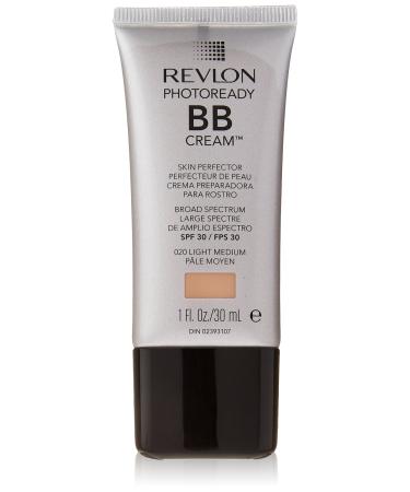BB Cream by Revlon, PhotoReady Face Makeup for All Skin Types, SPF 30, Light- Medium Coverage, Moisturizing & Hydrating Formula, 020 Light Medium, 1 Fl Oz Light/Medium(020) 1.01 Fl Oz (Pack of 1)