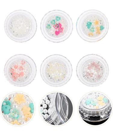 LALAFINA 18 Boxes Nail Art Accessories Artificial Nails Decors Star Nail Art Manicures Steel Balls Manicure Flower Embellishment Nail Art Beads The Flowers Plastic Flower Delicate - Buy Online on GoSupps.com