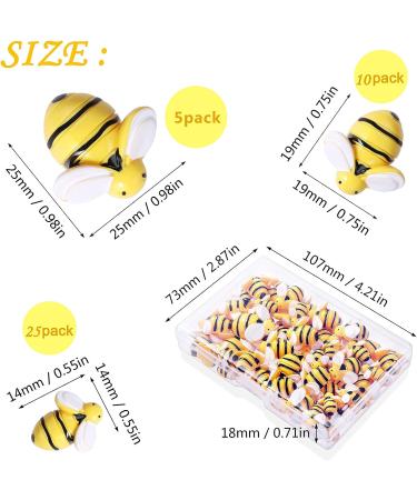 CCOZN 40 Pieces Tiny Resin Bees Garden Bumblebees DIY Craft Decoration Set - Buy Online on GoSupps.com