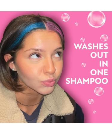 Fun In by Sun In Temporary Hair Color Pink - Easy Brush Applicator Washes Out in One Shampoo Gluten-Free Paraben-Free Alcohol-Free Cruelty-Free - Buy Online on GoSupps.com