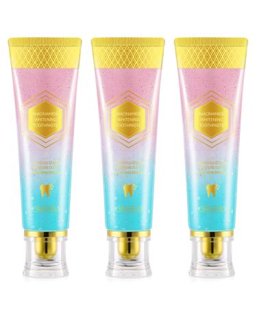 Niacinamide Whitening Toothpaste 3 Pack Niacinamide Toothpaste Fresh Breath Remove Tooth Stains 11.4 Oz