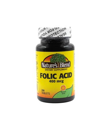 Nature's Blend Folic Acid 400 mcg 400 mcg 250 Tabs