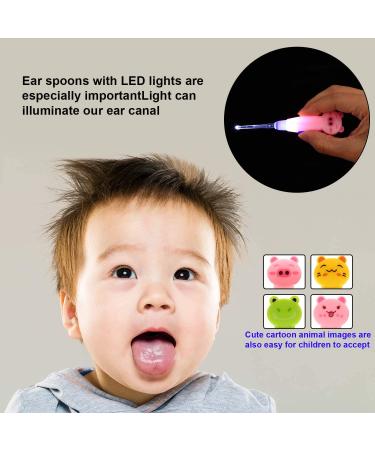 LED Earwax Remover Tool Set - Safe Stainless Steel Ear Pick Spoon with LED Light - 4 Pieces - Buy Online on GoSupps.com