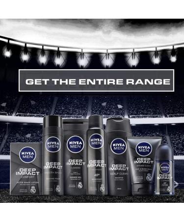 NIVEA Men Body Wash - Deep Impact 3 in 1 Shower Gel for Body Face & Hair with Microfine Clay | 250ml | International Shipping - Buy Online on GoSupps.com