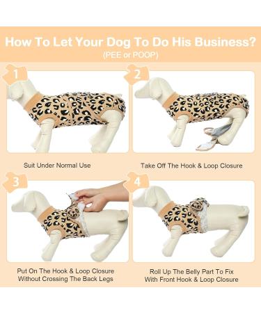 Kuoser Dog Recovery Bodysuit Breathable Post-Op Dog & Cat Body Ideal After Castration & Surgery Anti-Lick with E-Neck Band Dark Brown - Buy Online on GoSupps.com