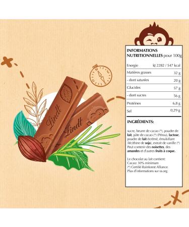 Lindt - LUCKY MONKEY Smooth Milk Bar - Milk Chocolate 100g - Buy Online on GoSupps.com