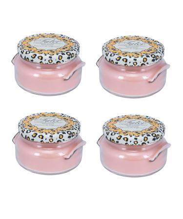 Tyler Pastel Peach 2-Wick 11 Ounce Glass Aromatherapy Scented Jar Candle Pack of 4 Bless Your Heart