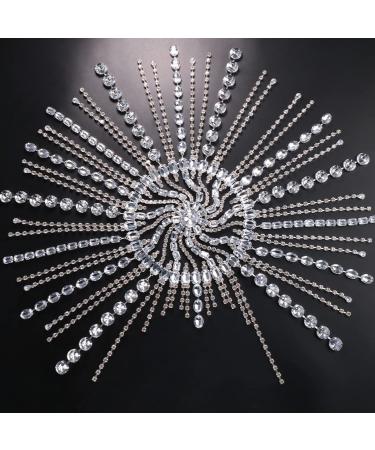 STONEFANS Vintage 1920s Rhinestone Head Chain Hairpiece for Women - Silver - Buy Online on GoSupps.com