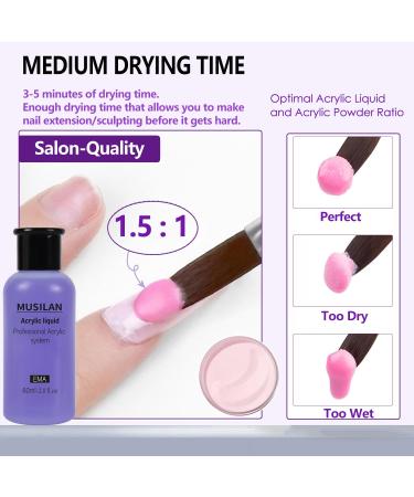 Buy Monomer Acrylic Nail Liquid 6oz - Professional MMA Free Quick Dry 180ml for Acrylic Extensions & 3D Nail Art - Buy Online on GoSupps.com