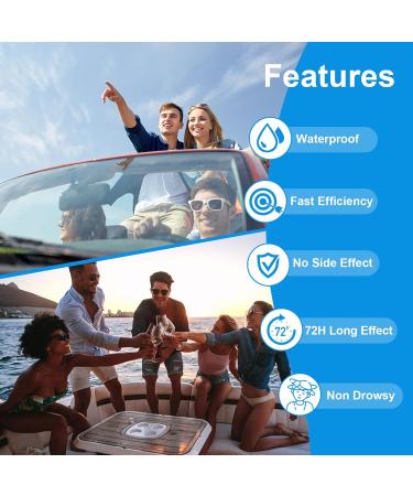 Motion Sickness Patches - Fast-Acting Nausea Relief for Travel - Natural Herbal Formula - Non-Drowsy - Waterproof - 10 Count - Cruise Essentials - Buy Online on GoSupps.com