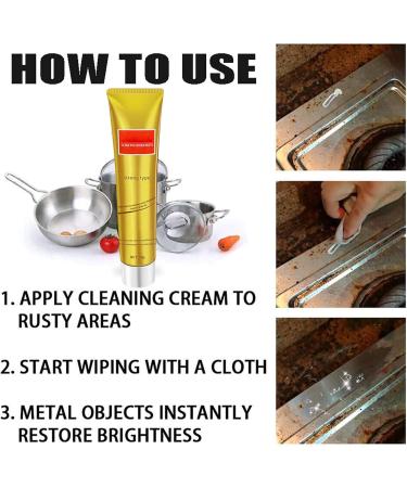 WOSLXM Raturv Metal Polish Cream Raturv Chrome Polish Metal Polishing Paste Chrome Polish and Rust Remover Ultimate Metal Polishing Cream for Copper/Stainless Steel/Chrome/Silver (10PCS) - Buy Online on GoSupps.com