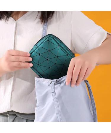 Omzsxk Tampon Storage Bags - Portable Zippered Menstruation Bags for Women & Girls (2 Pack: Green & Silver) - Buy Online on GoSupps.com