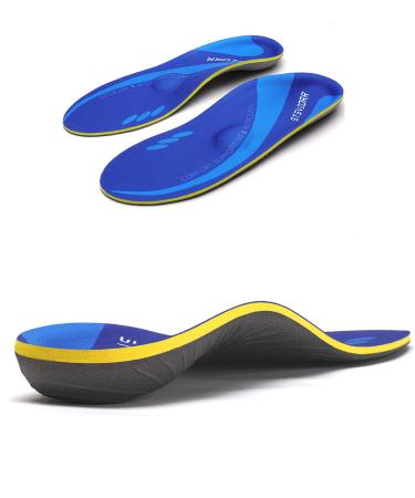Orthotic Shoe Insoles Original with Arch Support Unisex- Relieve Metatarsal Arch and Heel Pain(Size:UK-12 Length:12" Navy Blue) UK-12-30.5CM--12" Blue 01
