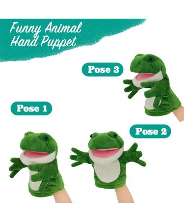 Lilizzhoumax Simulation Frog Hand Puppet Plush Toy - Cute Stuffed Animal for Role-Playing and Early Education - Interactive Kids Gift - Buy Online on GoSupps.com