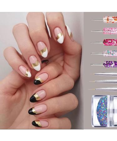 Clear Silicone Jelly Nail Stamper Set - French Tip Nail Art Brushes, Manicure Tools with Stamper, Line Pens, Dotting Pens - Buy Online on GoSupps.com