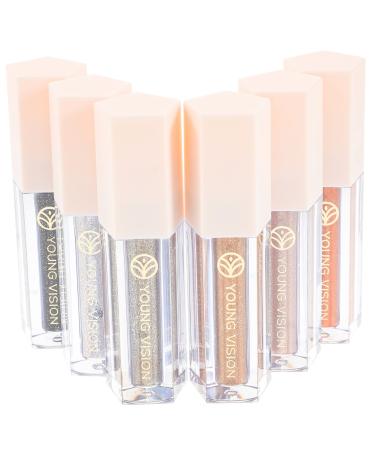 DRESSOOS Make Up Accessories 6pcs Eye Shadow Set Glitter Outfit Eye Glitter Korean Eye Makeup Accessories Cosmetic Miss Shimmer 1 count (Pack of 1) As Shown